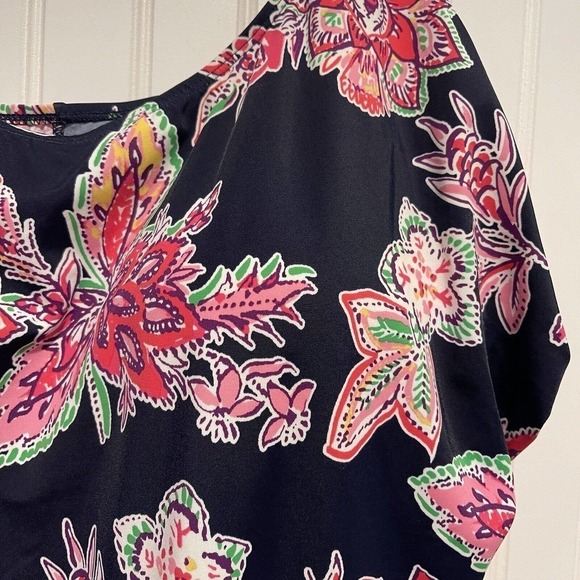 Swim 365 Black Floral One Piece Swimsuit Size 32 - Picture 2 of 5